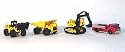 Set of 4 Miniature Die Cast Tonka Trucks & Vehicles