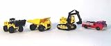 Set of 4 Miniature Die Cast Tonka Trucks & Vehicles