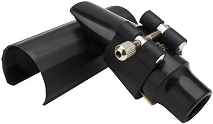 Glory Alto Saxophone Mouthpiece Kit with LEATHER Ligature,one reed and Plastic Cap