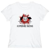 AUSTRALIA Superbike Racing / BLOOD Sports Womens T-Shirt (White, Sizes X-Small - XXX-Large)