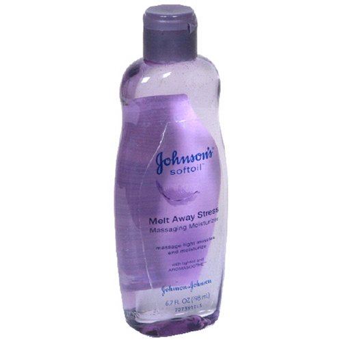 Johnson's Softoil Massaging Moisturizer, Melt Away Stress, 6.7-Ounce Bottles (Pack of 4)