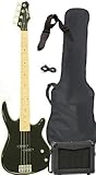 Full Size Electric Bass Guitar Starter Beginner Pack with Amp Case Strap Black Package Full Size Electric Bass Guitar Starter Beginner Pack with Amp Case Strap Black Package
