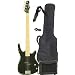 Full Size Electric Bass Guitar Starter Beginner Pack with Amp Case Strap Black Package