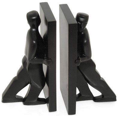 MANLY pushing BOOKENDS book ends SHELF office decor