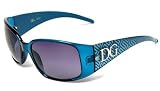 D.G DG DG Blue with Smoke Mirror Flash Lens Ladies Designer Women's Sunglasses