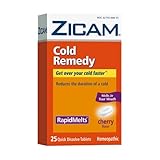 Zicam Cold Remedy RapidMelts, Cherry, 25 Quick Dissolve Tablets (Pack of 2)