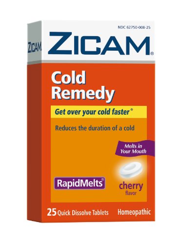Zicam Cold Remedy RapidMelts, Cherry, 25 Quick Dissolve Tablets (Pack of 2)