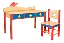 Hot Sale Room Magic Desk/Chair Set, Star Rocket Natural