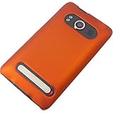 Crystal Hard Shield Orange Rubberized Faceplate Cover Case for HTC EVO 4G ( ....