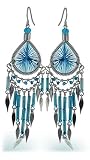 Hypo Alergenic Turquoise Color Native American Style Surgical Stainless Steel Chandelier Earrings French Ear Wire Hook Back Findings