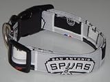 NBA San Antonio Spurs Basketball Dog Collar Silver Medium 1"