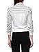 Allegra K Pullover Self Tie-Bow Neck Long Sleeve White Top Shirt for Lady XL