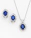 14k White Gold Sapphire (2-7/8 ct. t.w.) & Diamond (3/4 ct. t.w.) Earrings