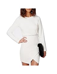 Sheath Asymmetric Winter Mini Dress 