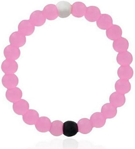 Pink Medium Silicone Beaded Balance Bracelet