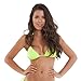 COQUETA Brazilian Bikini Triangle Top Non Padded Sexy Swimwear Separates NEON YELLOW