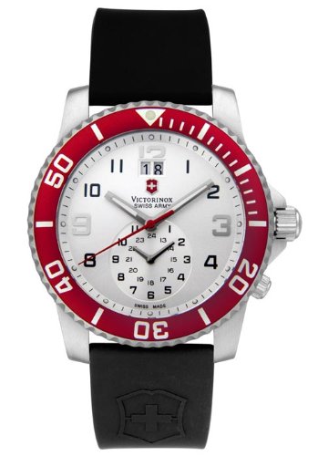 Best Price Victorinox Swiss Army Men's 241177 Maverick II Dual Time Silver Dial Watch