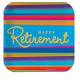 Retirement Stripes Dessert Plates 8ct