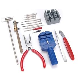 eSecure - 16 Piece Watch Repair Tool Kit Set Pin & Back Remover