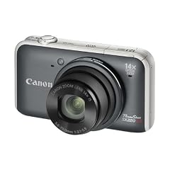 Canon PowerShot SX220 HS Digitalkamera (12 Megapixel, 14-fach opt. Zoom, 7,6 cm (3 Zoll) Display, Full HD, bildstabilisiert) grau