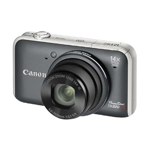 Canon PowerShot SX220 HS Digitalkamera (12 Megapixel, 14-fach opt. Zoom, 7,6 cm (3 Zoll) Display, Full HD, bildstabilisiert) grau