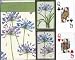 Bridge Gift Set with Score Pad - Lavender Agapanthus - 2 Deck Set with Large Print Image