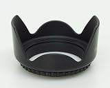 Maxim - Petal Crown Hood 58mm for Canon 18-55mm Lens, clamp collar nut, also fits onto 58mm filter, also fits Nikon, Tamron, Tokina, Sigma, Fuji, Pentax etc.. or any lens with a 58mm front thread diameter. By Maxim Foto Supplies.