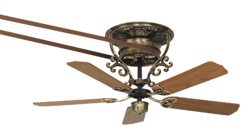 Fanimation Fans FP510AB 52 Bourbon Street Short Belt Brass Ceiling Fan w FP580AB FP1018 Blades