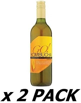 GO KOMBUCHA Organic Fermented Red Pu-erh Tea 735ml (2 Pack)
