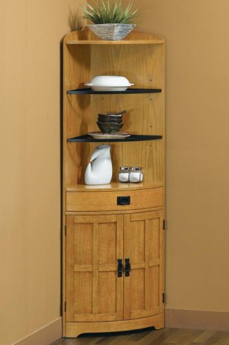Childrens Toyshop  Kitchen & Housewares : Craftsman Corner Storage Cabnt Corner Light Oak