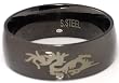 Blackline Dragon Design Stainless Steel Ring by BodyPUNKS (RBS-024)