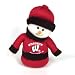 Wisconsin Badgers 9 Animated Touchdown Snowman - NCAA College Athletics