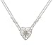 1928 Jewelry Silver-tone Heart Pendant Necklace
