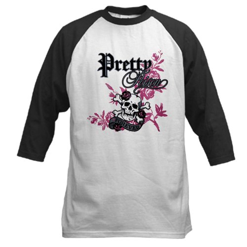 Artsmith, Inc. Baseball Jersey Pretty Poison Forever Skull and Crossbones