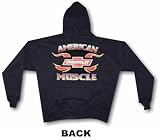 Chevrolet AMERICAN MUSCLE Flaming Logo Men's Hoodie Sweat Shirt Small thru 4XL