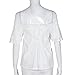 Sunward(TM) Women Off Shoulder Short Sleeve Casual Shirt (Large, White)