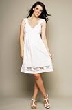 Embroidered Cotton Voile Empire Dress