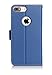 iPhone 8 Plus Case,iPhone 7 Plus Case,WWW [Lace Series] RFID-Resisting PU Leather Wallet Case Flip Phone Case Cover with Card Slots for iPhone 7 Plus/8 plus Navy Blue