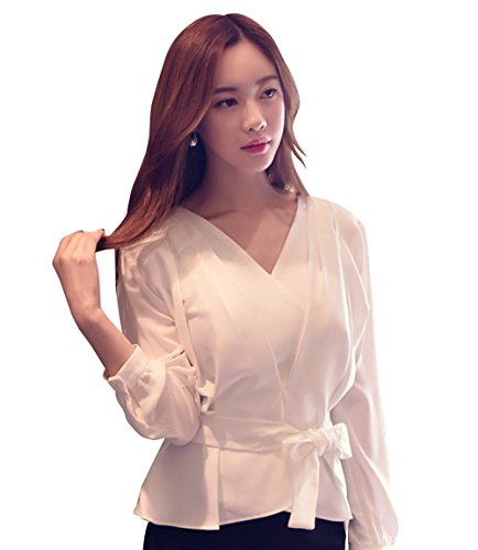 【 UN ANANAS 】 エレガント ウエスト リボン ペプラム 長袖 カットソー ブラウス レディース 通勤 通学 ワインレッド ブラック ホワイト ３色 春