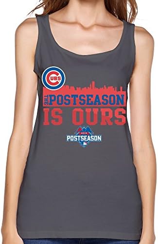 JIEN Women's Chicago Cubs 2015 Postseason Locker Room Tank Top - XXL DeepHeather