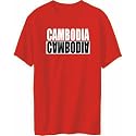 T-Shirt Mens Red " Cambodia - Negative " Countries