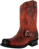 FRYE Engineer 12R Womens Rugged Buckle Casual Western Leather Boots Shoes Burnt Red