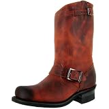 FRYE Engineer 12R Ladies Rugged Buckle Casual Western Leather Boots Shoes Burnt Red 