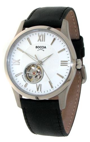 Boccia Herren-Armbanduhr Leder 3539-01 Preisvergleich