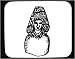 Mouse Pad with black and white, art, Native American, Indian, Mexico, Mayan, views, statue