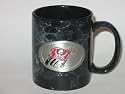 TAMPA BAY BUCCANEERS 11 oz. Black MARBLE COFFEE MUG with Pewter Logo