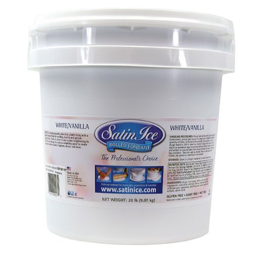 Satin ice vanilla fondant white 20 lb by satin ice