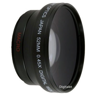 Merkury Innovations CL-52WB 52mm High Definition 0.45X Wide Angle Lens (Black)