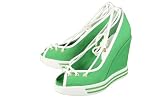 41tFL2x50cL. SL160  Ralph Lauren Evelyn Wedge Heel Shoes Womens   Green