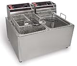 Cecilware EL2X15 Double Countertop Electric Fryers 2x15 lb